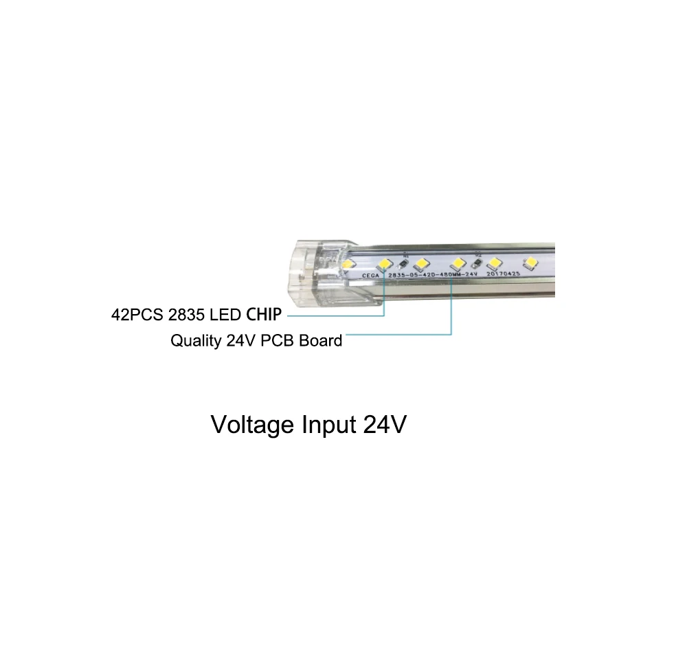 Набор DC 24 В светодиодный 2 шт. бар света: алюминий Profi светодиодный бар свет Кухня кабинет Освещение с бар свет разъем питания