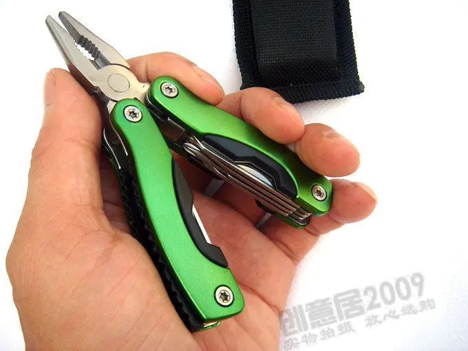 1pcs Mini Stainless Steel Multi-function folding Pliers Outdoor Survival Multifunction Tools 5 colors 15cm 100g