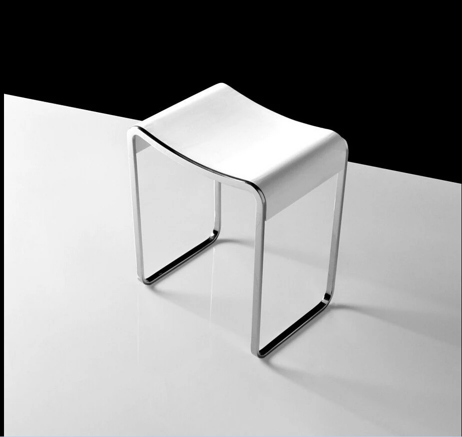 

Free shipping Solid Surface Stone Small Bathroom Step Stool Bench Chair 16 x 12 inch XRS04