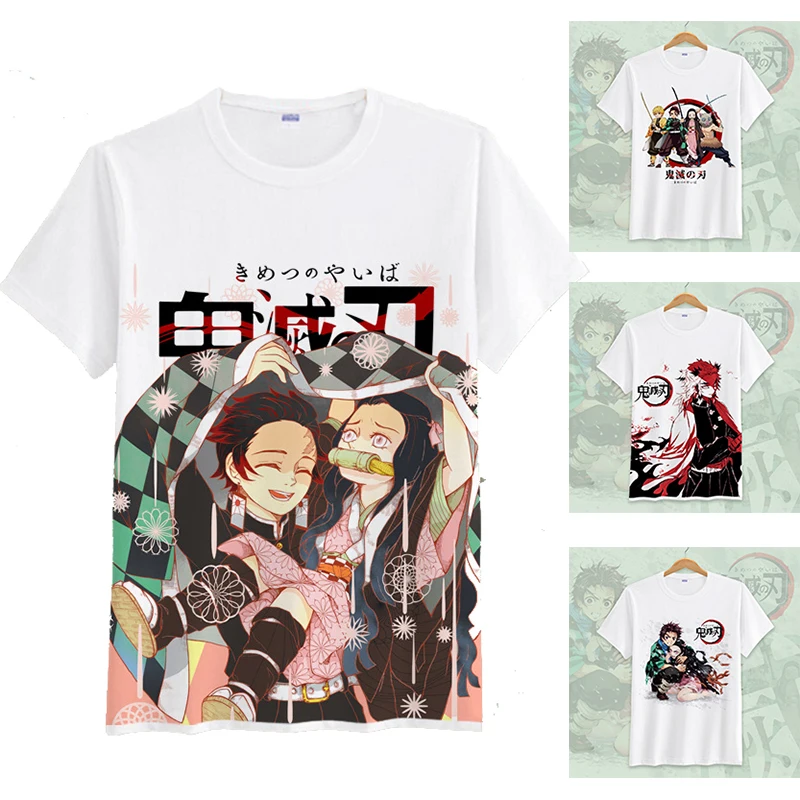 

Women T Shirt Anime Demon Slayer Kimetsu No Yaiba Tanjirou T-shirt Men Streetwear Hip Hop Tee Shirts Summer Short Sleeve Tops