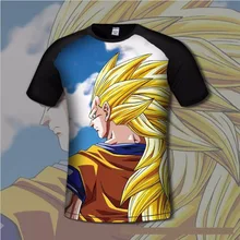 Dragon Ball Men’s Cotton T shirt Comfortable Anime Goku 3d Print Breathable tshirts Casual gamer Clothing flexible fashion shirt