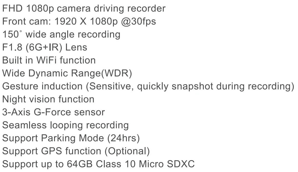OnReal MG6 sony 323 gps wifi камера ночного видения 1080P Автомобильный видеорегистратор жесты фото dashcam
