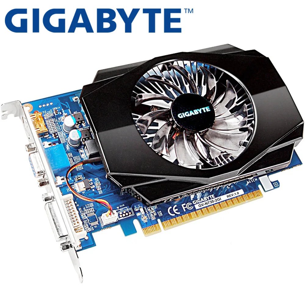 latest gpu for pc GIGABYTE Video Card Original GT730 2GB SDDR3 Graphics Cards for nVIDIA Geforce GPU U stronger than GT630  GT610 GT720 GT710 external graphics card for pc