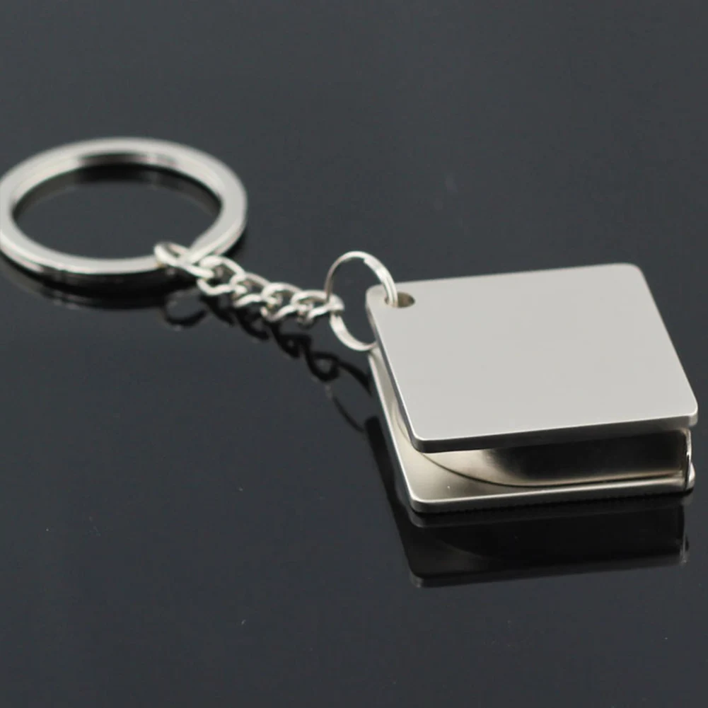 

Mini Keychain Alloy Practical Tape Measure Shape Key Chain High-grade Simulation Stainless Steel Key Rings