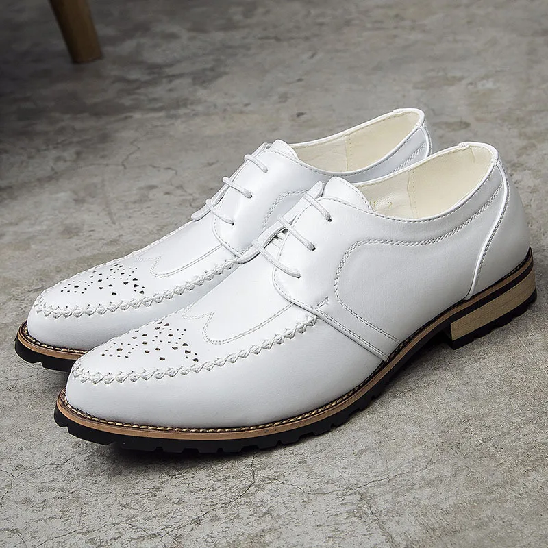 Printemps Chaussures Ms8116168 Hommes De white Confortable Qualité En Formelle Mode Luxe Cuir Haute Black brown 1SS5qPxEw