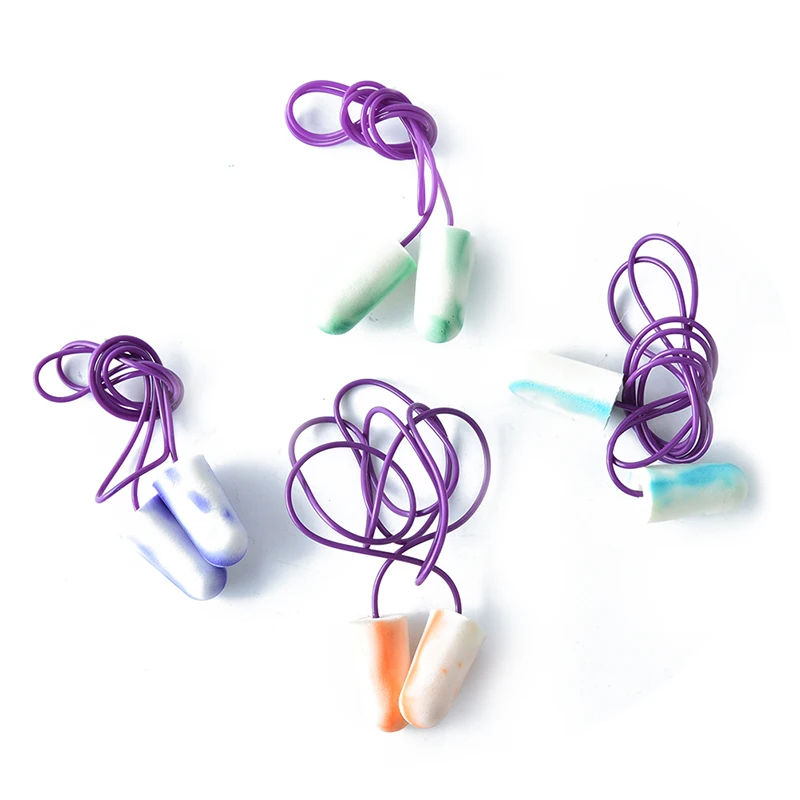 Travel Sleep Noise Prevention Earplugs Soft Orange Foam Ear Plugs