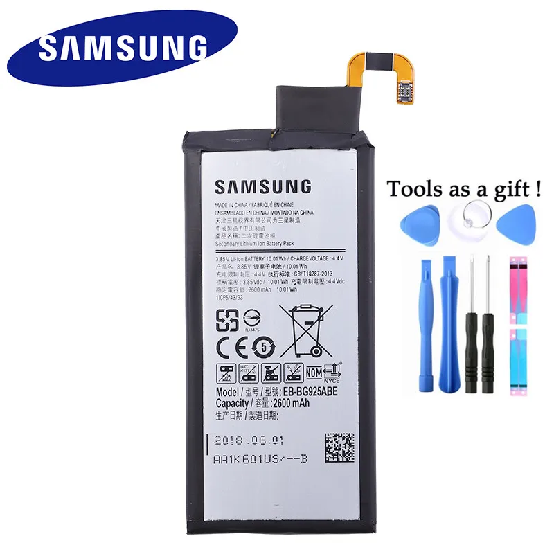 Samsung Original Battery Eb-bg925aba For Samsung Galaxy S6 Edge G9250  Sm-g925l G925f G925l G925k G925s G925a G925 S6edge 2600mah - Mobile Phone  Batteries - AliExpress