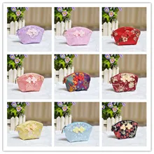 Высококачественные шелковые цветочные дизайнерские подарочные сумки, 12 см* 9 см*, 70 шт./лот, LSQZ2-1
