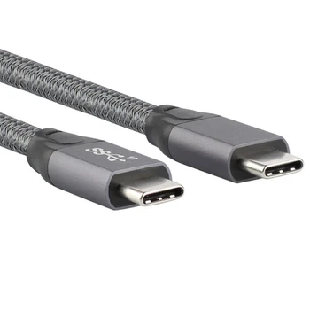 

2019 NEW Dual USB type C USB 3.1 Gen2 data PD 100W fast charging cable with E-marker 20Gbps 5A USB type-C male to male Cable