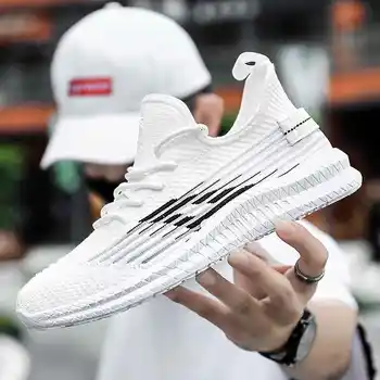 

mens shoes 2019 New Flying Weave Super Light Men Outdoor Sport Shoes Mens Cushioning Non-slip men sneakers Mens Shoes Casual
