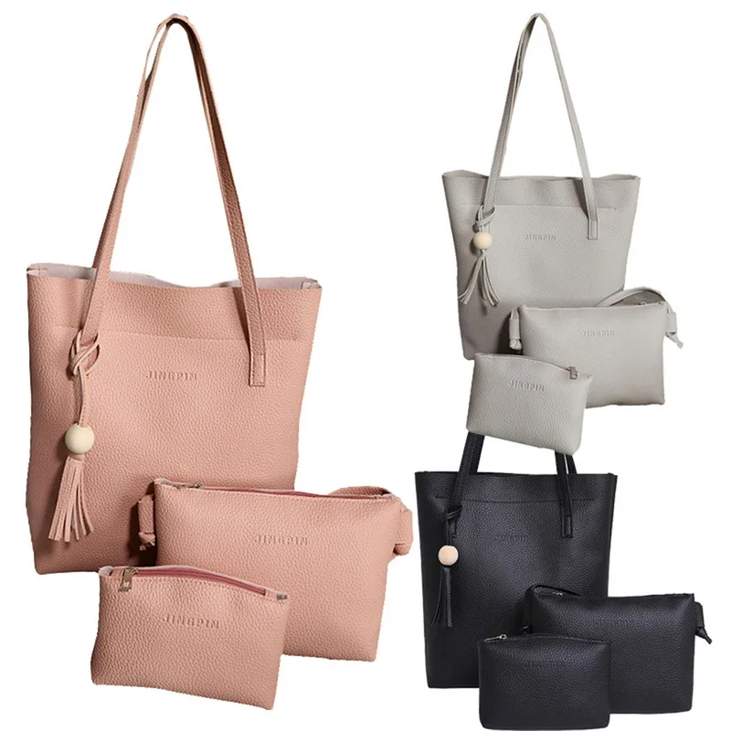 

Oeak 3Pcs/Set Fashion Handbags For Women Shoulder Portable Diagonal Big Tide Ladies Bag Large Tote Crossbody Bag