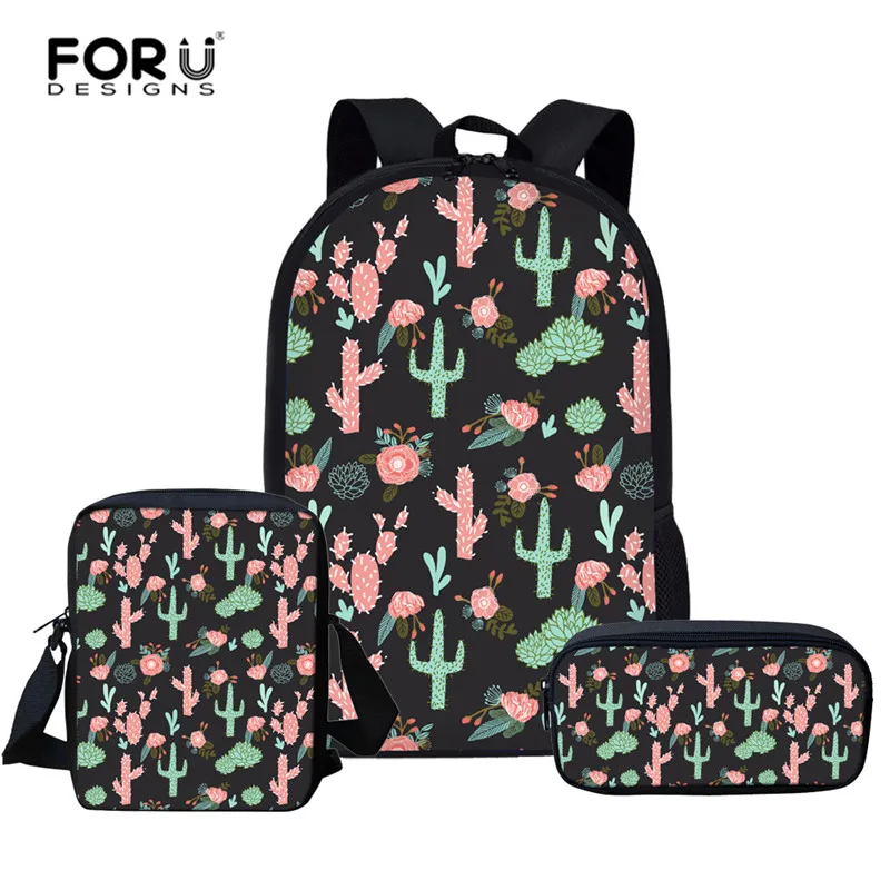 FORUDESIGNS рюкзаки с кактусами школьные детские ранцы для девочек детская сумка