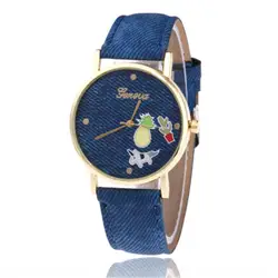 Новый Ананас Фрукты Для женщин часы модные браслеты Для женщин кварцевые наручные женские часы наручные часы Рождественский подарок для