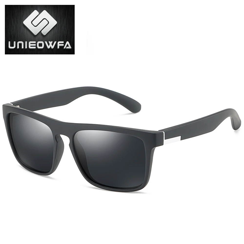 UNIEOWFA, поляризационные солнцезащитные очки с квадратным рецептом, мужские Оптические очки для близорукости, Полароид, солнцезащитные очки для мужчин, UV400, очки для вождения - Цвет линз: C1