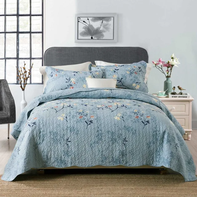 chausub quality summer quilt set 3pcs 4pcs cotton quilts quilted bed sheets for summer