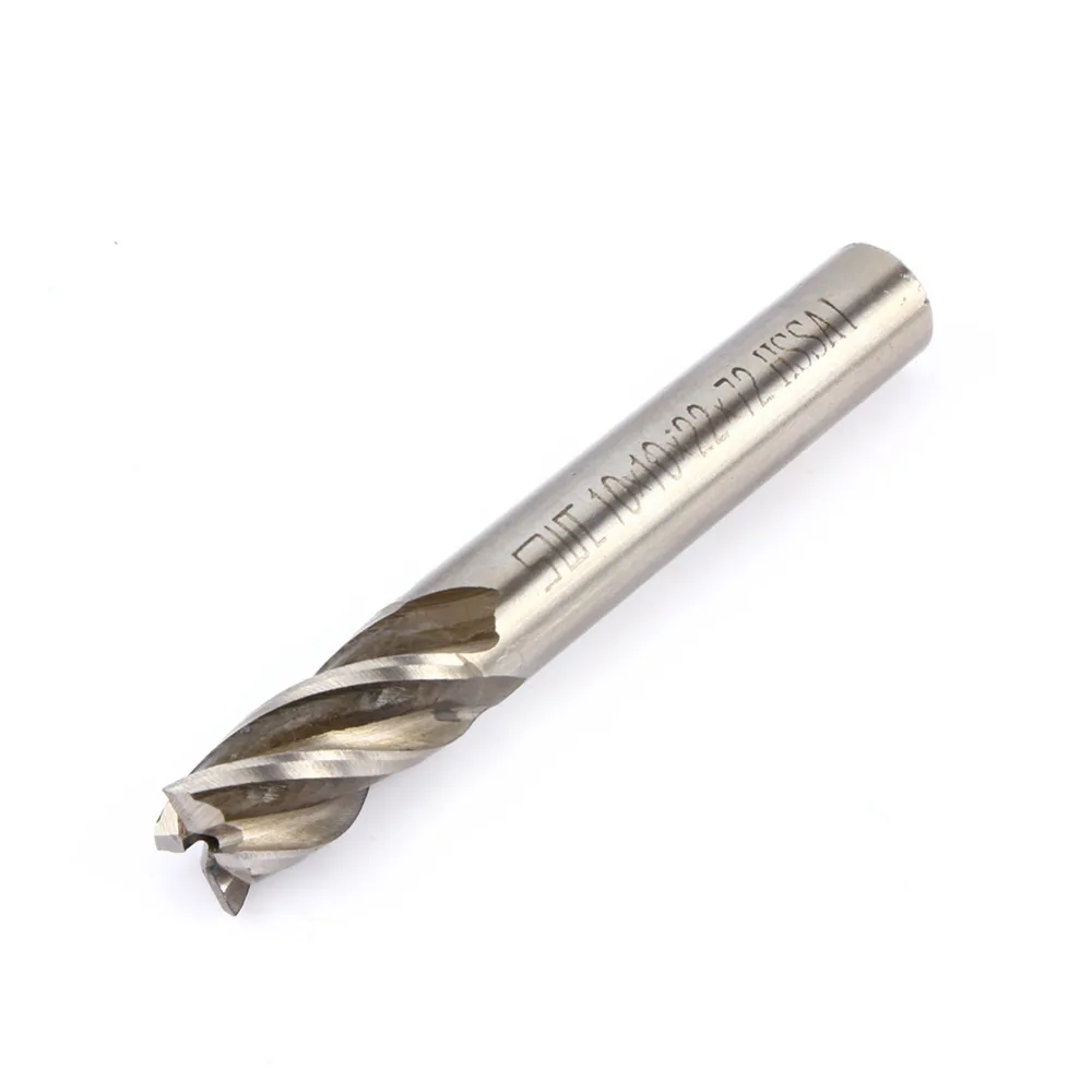 

1PCS HSS CNC Straight Shank 4 Flutes 10mm x 10mm End Milling Cutter Drill Bits