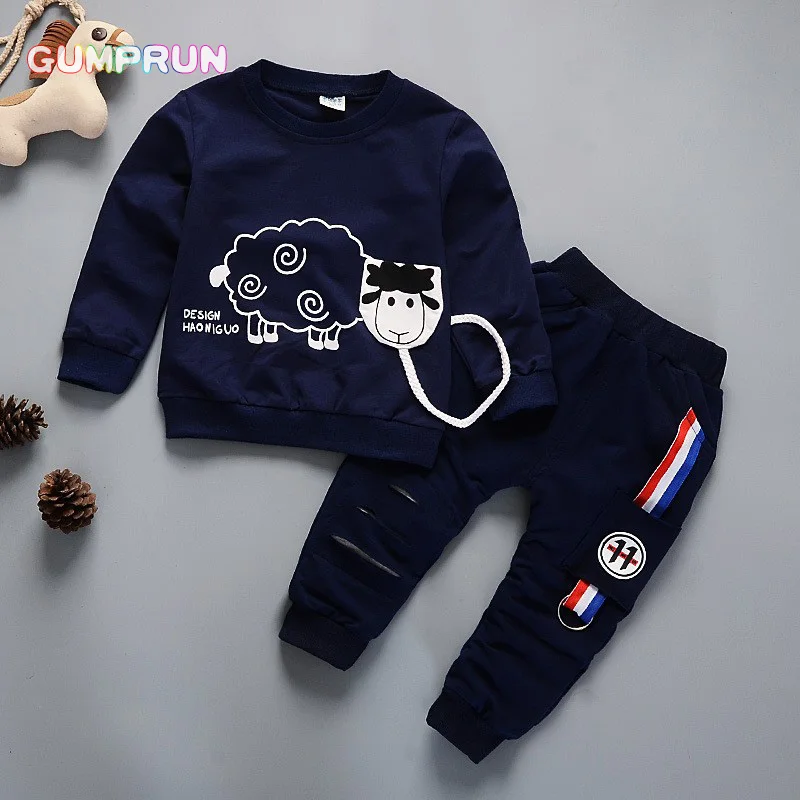 

Kids Winter Clothes Cute Sheep Print T-shirt Set Comfortable Warm Boys Children Clothing Girl Winter Clothes For Kids 3 years