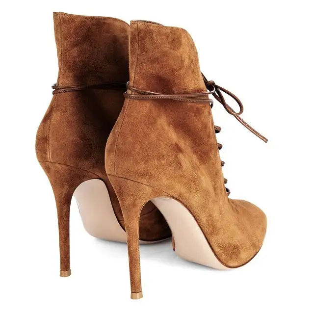 tan stiletto ankle boots