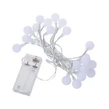 2.5M 20 LED Battery Operated Little Round Ball String Fairy Light for Wedding Christmas Party Holiday RGB