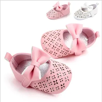 

Lovely Big Bowknot Baby Shoes Infants PU First Walkers Soft Soled Newborn Girls Princess Shoes