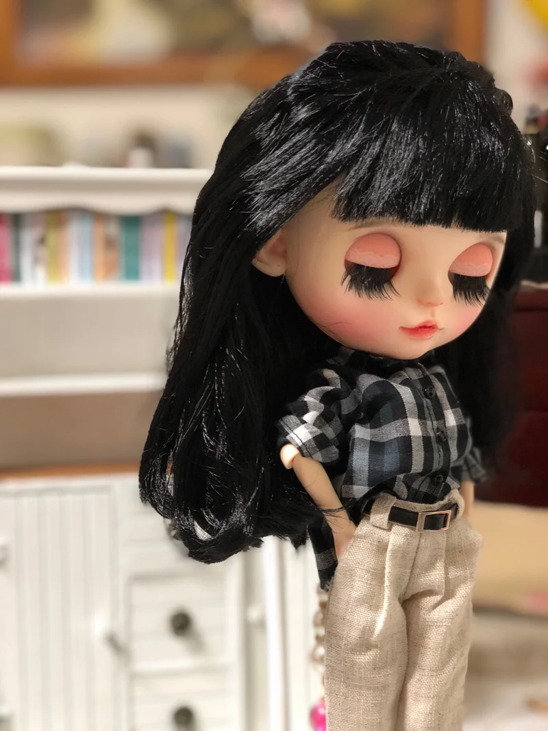Одежда для кукол Blyth аксессуары azone хлопковые брюки с поясом ручной работы 1/6 |