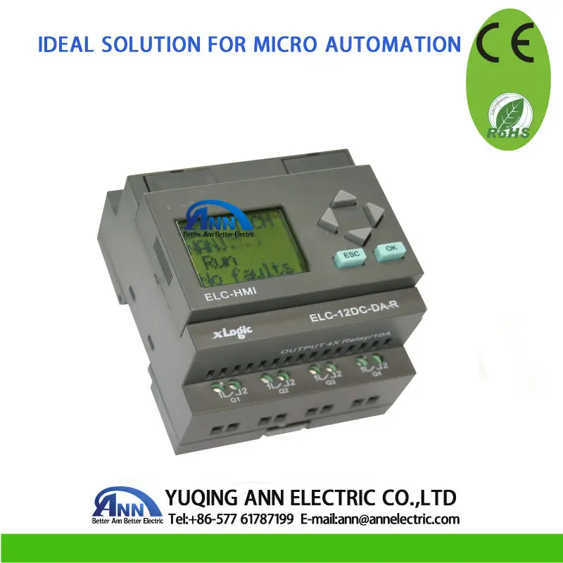 Best Price PLC ELC-12AC-R-HMI, with HMI