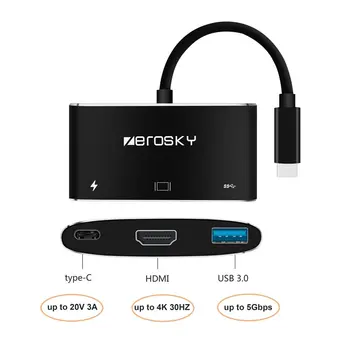 

High Resolution USB Type C 3.1 Converter Male to USB 3.0/HDMI/Type C Female Charger Adapter For Nintendo Switch Zerosky