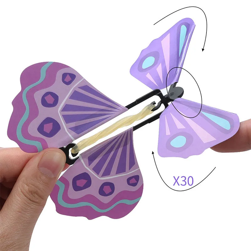 1pc Magical flying butterfly simulation children's creative toys puzzle fun whole decompression magic props trick creative gift