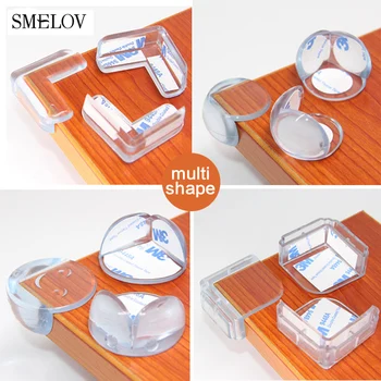

4pcs Child Baby Safety L square round Table Corner Protector Transparent Anti-Collision Angle Protection Cover Edge Corner Guard