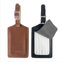 Luggage Tags Leather Bag Tags Unisex 718-40 Travel Accessories Suitcase ID Address Holder Baggage Boarding Tag Portable Label