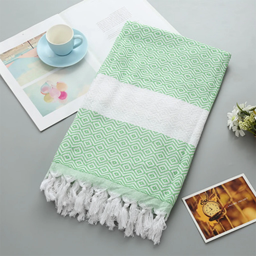 

2019 Oversized Turkish Bath Towel with Tassel Soft Terry Cloth Striped Adult Beach Towel Extra Large Peshtemal Bath Sheet Scarf