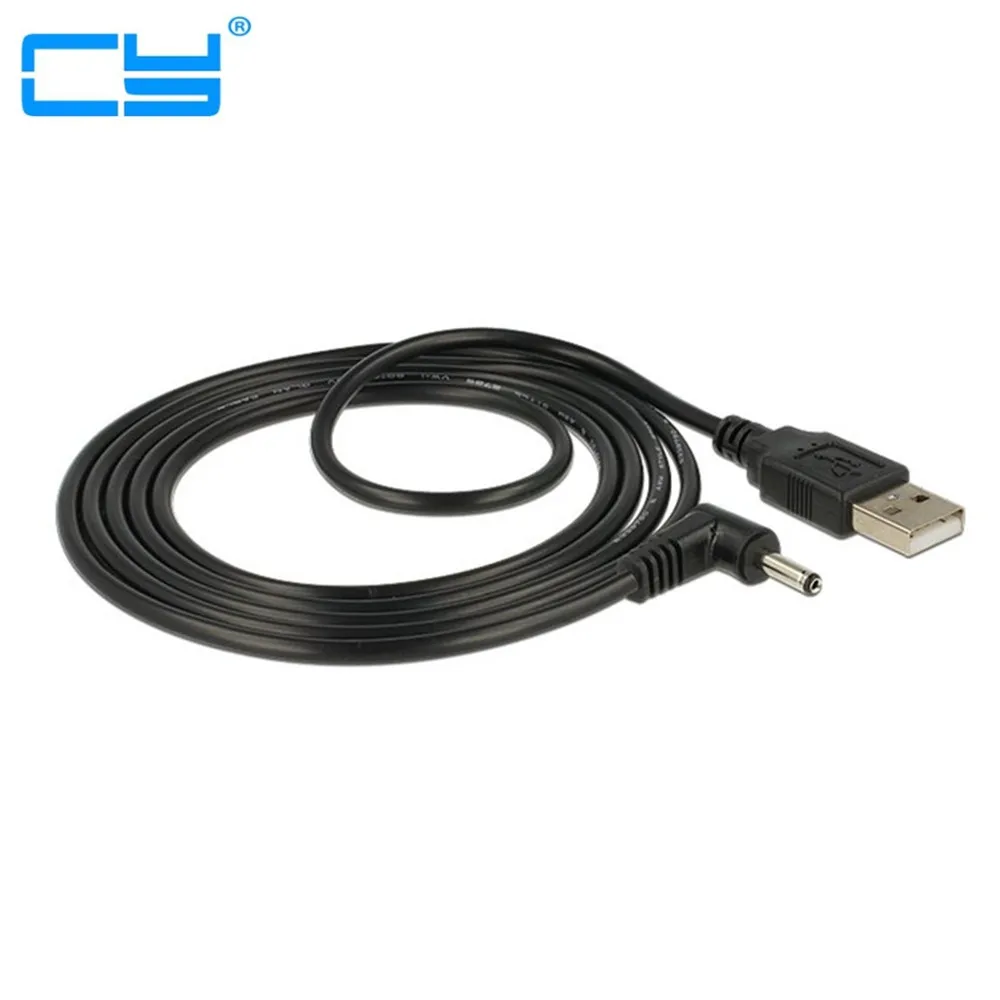 

USB 2.0 Male to Right Left Angled 90 Degree 3.5mm 1.35mm DC power Plug Barrel 5v Cable 80cm