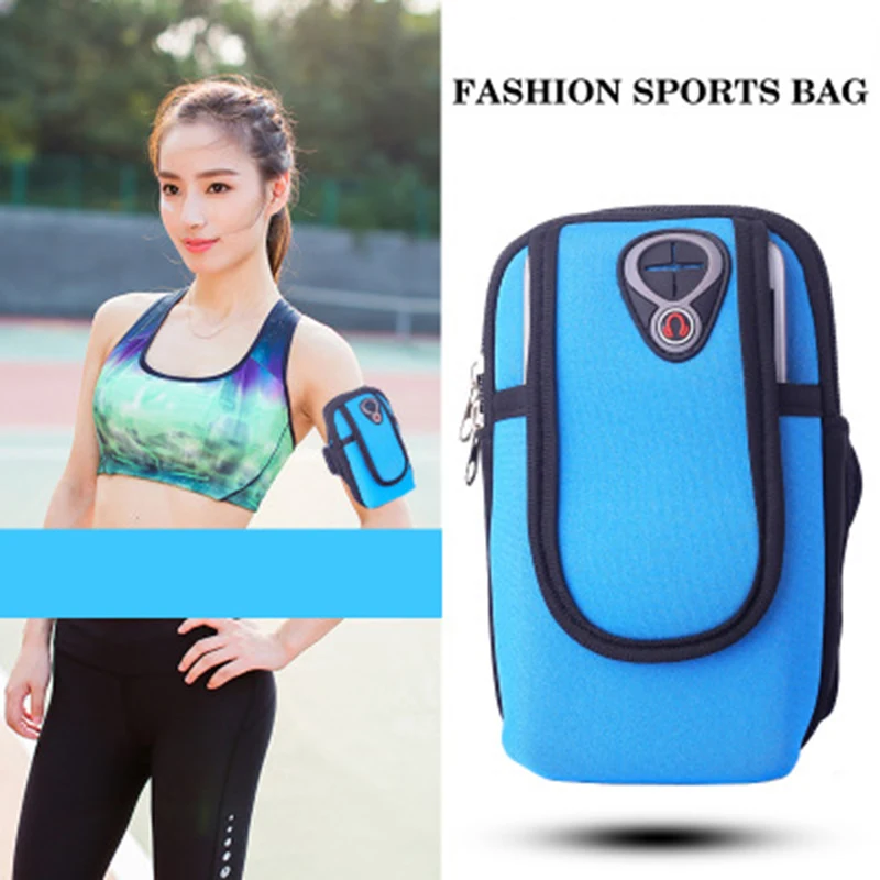 5 inch Sports Jogging Gym Armband Running Bag Arm Wrist Band Hand Mobile Phone Case Holder Bag Outdoor Waterproof Nylon Arm Bag