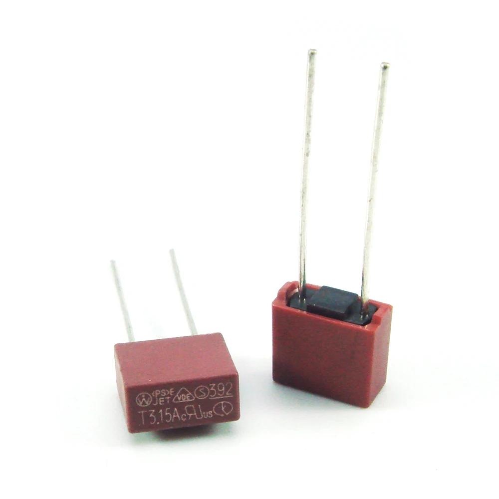 50pcs/lot Square Plastic Fuses 392 T3.15A 250V Square Fuse 3.15A LCD TV
