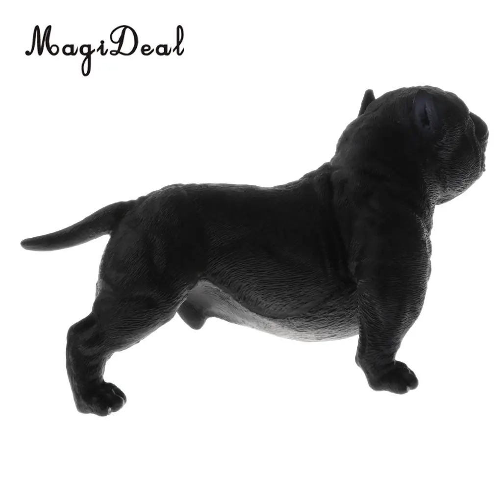 MagiDeal Lifelike Animal Model Figure Toy Figurine Home Living Room Decor American Bully Pitbull for Children Kids Gift