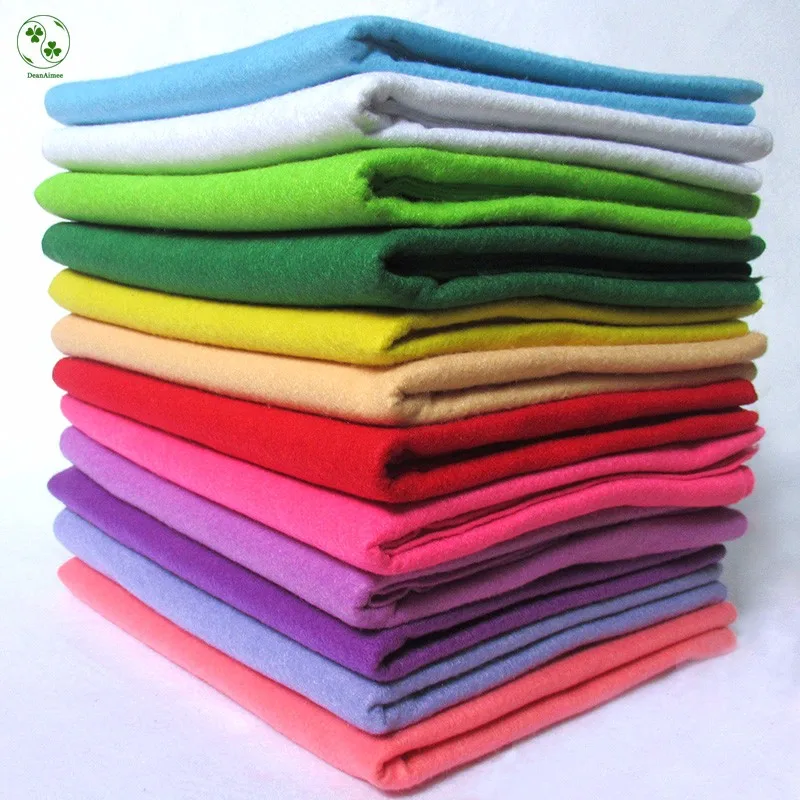 90X92CM Can Choose Color Soft Felt 1.5mm Thick Felt DIY Fabric Handmade Non-woven Felt Craft Soft Plain Fabric 1 Sheet 12