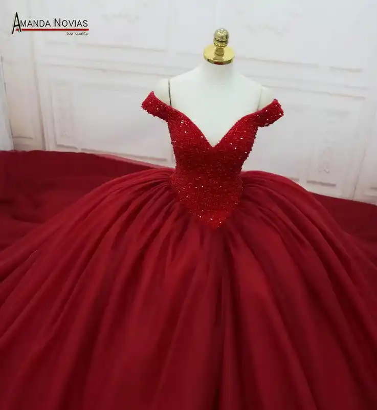 vestido de casamento vermelho