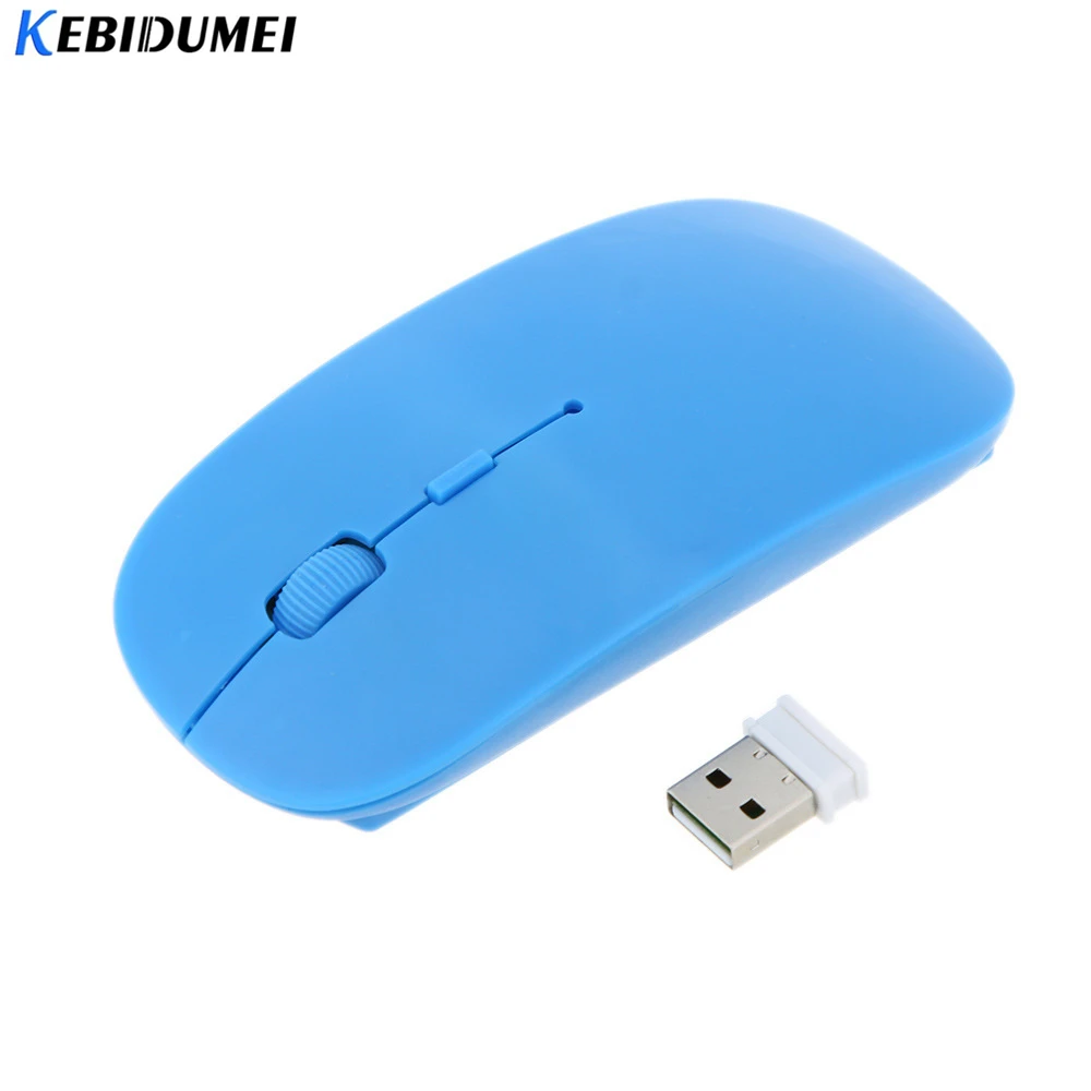 Ультратонкая Беспроводная оптическая USB мышь kebidumei игровой тонкий компьютер с
