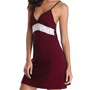 

New Fashion Sexy Lingerie Women Ladies Silk Lace Robe Mini Dresses Babydoll Nightdress Nightgowns Sleepwear Underwear Solid