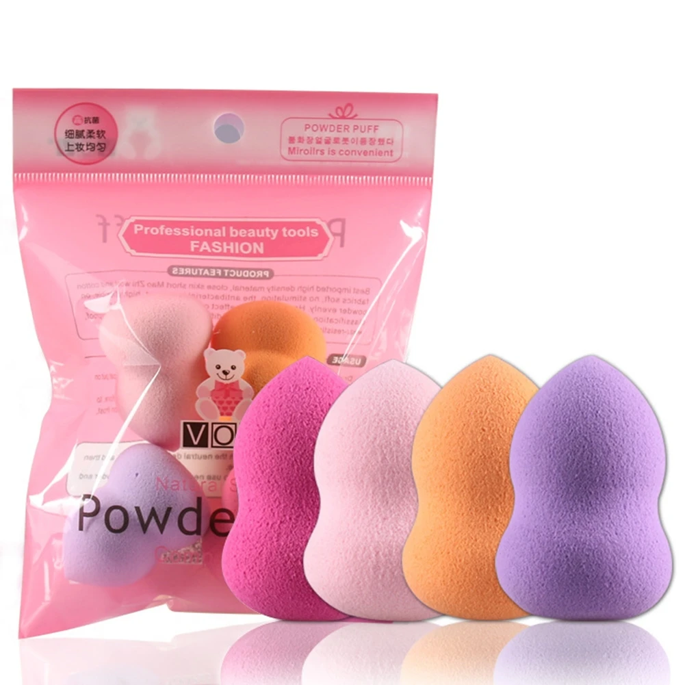 

4pcs/pack Soft Makeup Sponge Foundation Powder Puff Professional Face Concealer Smooth Beauty Puff Cosmetic Puff For Women