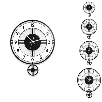 

3d Antique Large Wall Clock Modern Design Decoration Retro Children Kitchen Watch Wall Clocks Zegar Wall Watches Home Decor 5K54