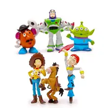 6pcs/set Toy Story 3 Action Figures Buzz Lightyear Woody Jessie Green men PVC Action Figure Toys Doll Collection Model Toy