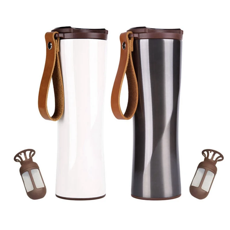 HOT Smart Coffee Cup Travel Mug Stainless Steel With Led Press Screen Temperature Display 430Ml Portable