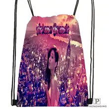 Пользовательские Ариана-Гранде походная сумка на шнурке милый детский Ранец(черный цвет(вид сзади) 31x40 см#2018612-01-5