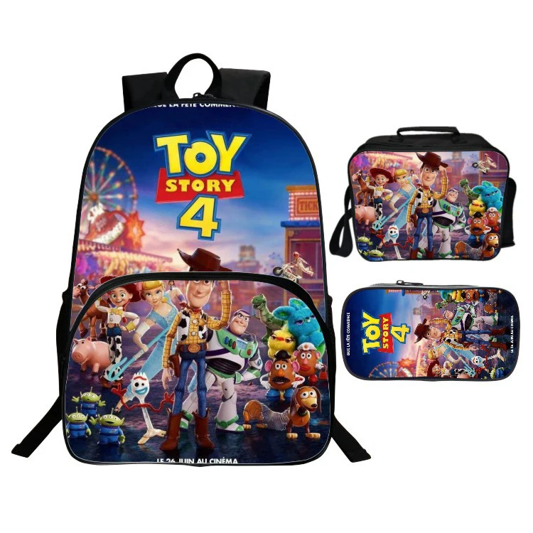 Toy Story 4 Forky Alien Детская сумка на подарок 3 шт. рюкзаки школьная сумка для обедов пенал фигурки Аниме игрушечные для подарок для мальчика девочки - Цвет: 3PCS3