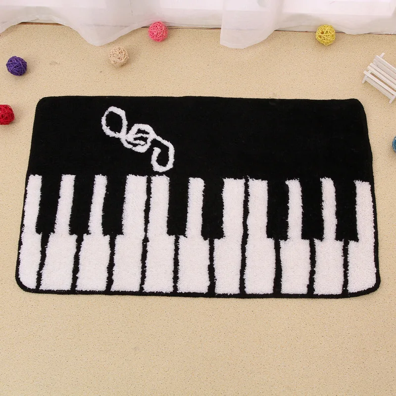 Buy MDCT Black White Piano Keys Music Floor Mats Doormats 50x80cm Kitchen