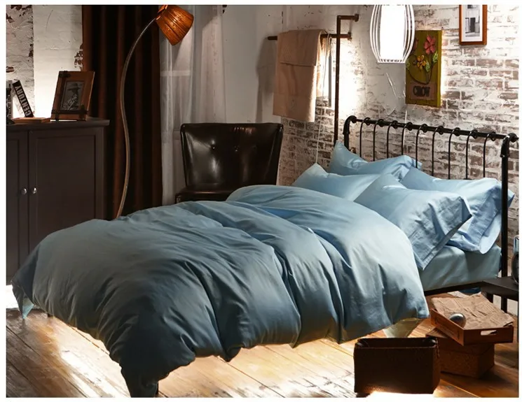 Luxury Light blue Egyptian cotton bedding sets sheets ...