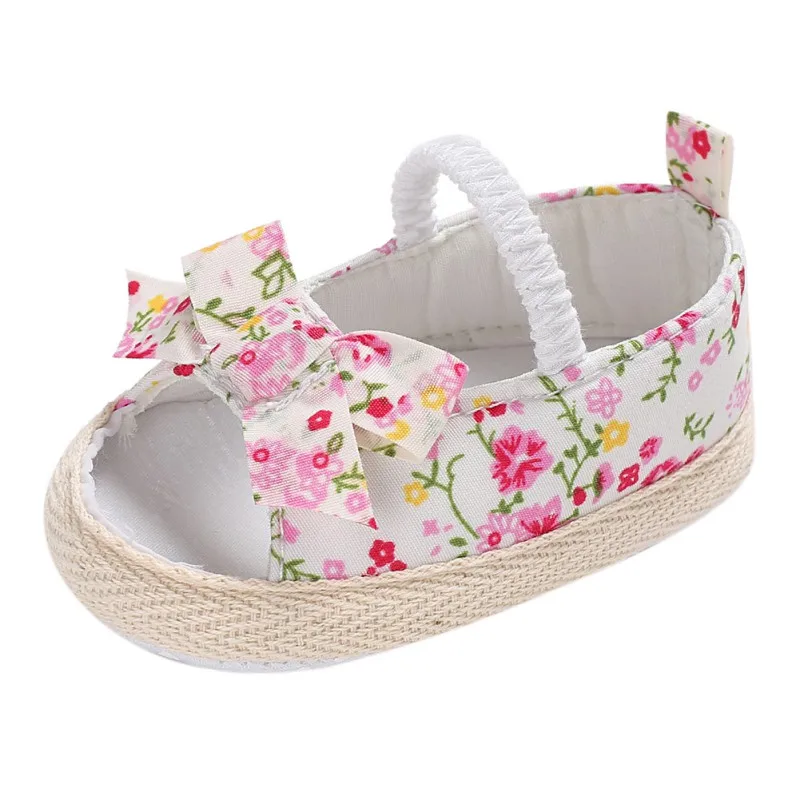 

Cute First Walkers Summer New Baby Girl Bow Print Soft Comfortable Princess Shoes Infant Kids Newly Fashion Toddler Shoes 0-18M