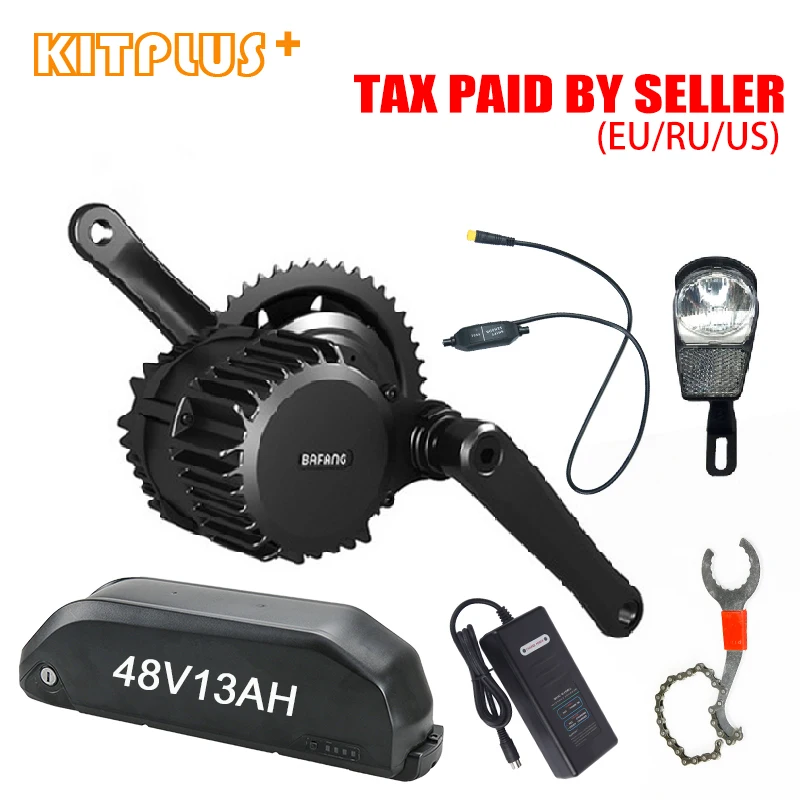 

Motor Bafang BBS02 48V 500W Kit Electric Bike Conversion Bafang 8Fun Mid Drive Kit with 48V Ebike Battery 13AH Ebike Kit Battery
