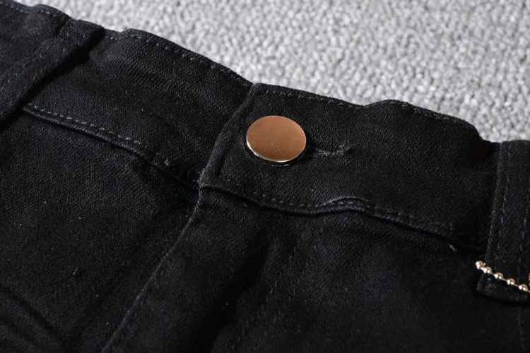 ABOORUN мужские модные рваные джинсы обтягивающие Лоскутные узкие джинсы для ночного клуба брендовые джинсы для мужчин R384